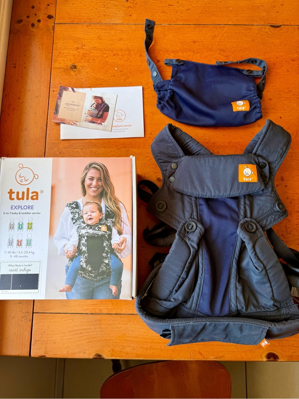Tula Explore 6 in 1 Carrier in Coast Indigo